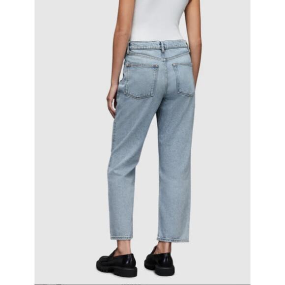 ALLSAINTS NWT Zelma Jean Light Indigo High Rise Ankle Straight Leg Women's 31 - Picture 4 of 11